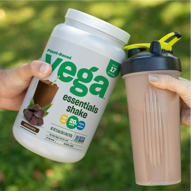 Vega Essentials Plant Based Vegan Protein Powder Shake - Chocolate - 21.6oz, 6 of 7