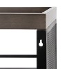 Kate and Laurel Piazza Rectangle Metal Storage Cart, 18x7x30, Gray and Black - 4 of 4