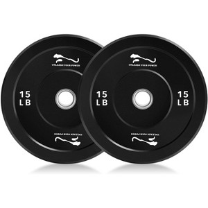 Bumper Plates,2 Sets of Weight Plate with Steel Insert,Rubber Bumper Plate for Weightlifting and Strength Training, Multiple Weights Available - 1 of 4