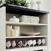 Farmhouse Shoe Cabinet for Family, Large Capacity for 30 shoes, Tall Rustic Freestanding Shoe Racks, Wood Shoe Organizer Cabinet for Entryway - 4 of 4
