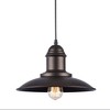 Chloe Lighting Mycroft Industrial-Style 1 Light Rubbed Bronze Ceiling Mini Pendant 12" Wide - 3 of 4