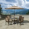 Mondawe 5 Pieces Outdoor Patio Dining Set with 53in W Round Dining Table and 4 Armchairs - 3 of 4