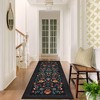 Modern Floral Printed Area Rugs Machine Washable Soft Non Slip Farmhouse Carpet Stain Resistant Low Pile Rug for Kitchen Living Room Laundry Bedroom - 3 of 4