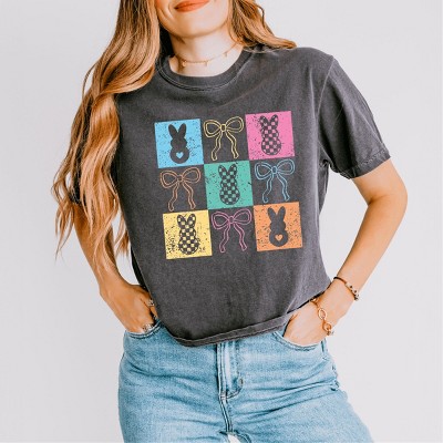 Simply Sage Market Checkered Bunny Coquette Distressed Boxy Crop Top