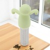 Unique Bargains Tea Infuser Tea Infuser Asymmetrical Shape Hand Wash Silicone Stainless Steel 1.97"x1.18"x4.53" 1Pcs - 2 of 4