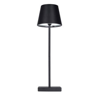 Cresswell Lighting Metal Stick Table Lamp Black (Includes LED Light Bulb)