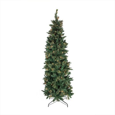 Northlight 7' Prelit Artificial Christmas Tree Pencil Cashmere Mixed Pine - Clear Lights