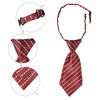 Elerevyo Women's Adjustable Stripe Plastic Clip Closure Bow Tie One Size - 3 of 4
