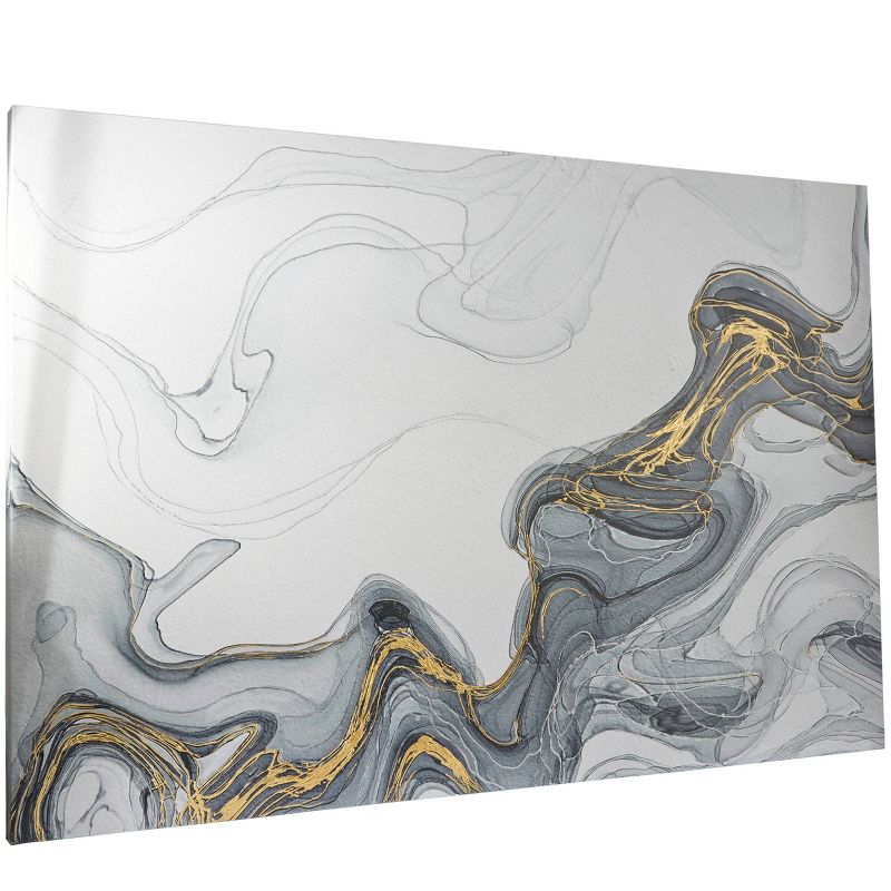 Canvas Geode Waves Wall Art Gray - Olivia &#38; May, 3 of 6
