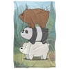Kids' We Bare Bears Bear Stack Silky Touch Blanket White 36X58 - 2 of 4
