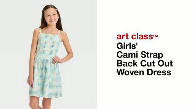 Girls' Cami Strap Back Cut Out Woven Dress - art class™, 2 of 5, play video