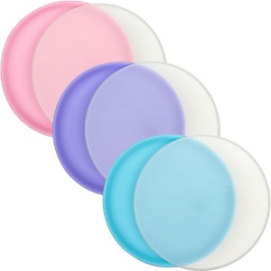WeeSprout Baby & Toddler Non-Suction Plates with Lids, 100% Food Grade Silicone Plates, 3 Pack - 1 of 4
