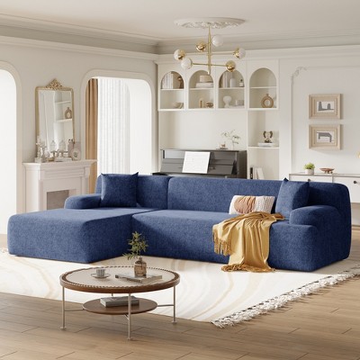 107.25" Simplified Style Large L-shape Modular Sectional Sofa, 2 Piece ...