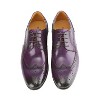 Gino Vitale | Men's Handcrafted Genuine Leather Brogue Wingtip Medallion Dress Shoe - 3 of 4