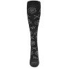 Memoi Women's Floral Cotton Blend 15-20mmHg Graduated Compression Knee Sock Dark Gray Heather 9W - 2 of 4
