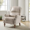 Yanik Vegan Leather Manual Recliner with Nailheads Wingback | HULALA HOME - 2 of 4