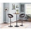 Sapphtopaz 27" Round Dining Table Pebble Contemporary Glam Adjustable Dining or Bar Table for Dining Room, Small Spaces - 2 of 4