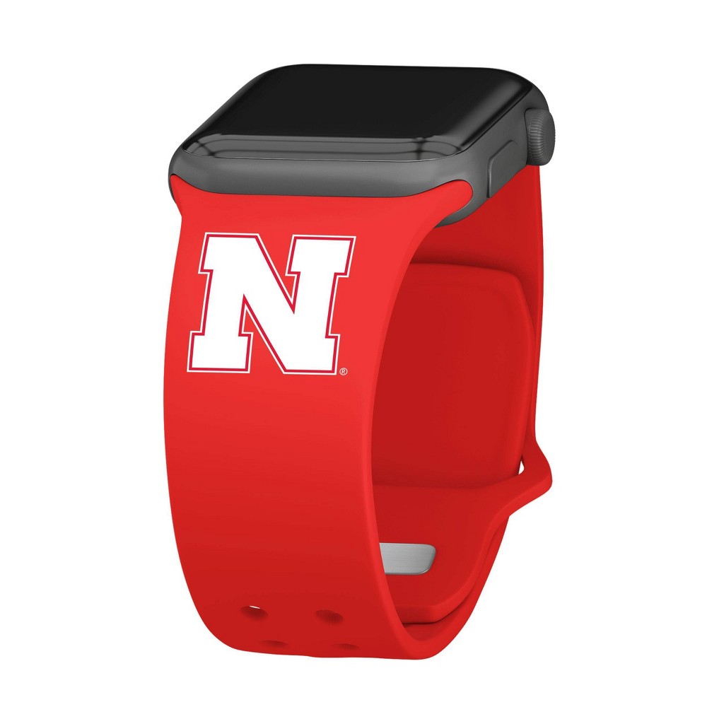 Photos - Watch Strap NCAA Nebraska Huskers Silicone Apple Watch Band 42/44/45/49mm - Red