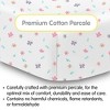 BreathableBaby Cotton Percale Fitted Sheet, For 52" x 28" Crib & Toddler Bed Mattress, Butterflies (2-Pack) - 2 of 4