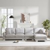 Whisen Modern Oversized Sectional Sofa, L-shaped Luxury Couch Set with Chaise and 2 Pillows - 2 of 4