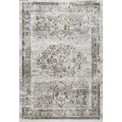 Nuloom Lucille Faded Vintage Medallion Indoor Area Rug - Beige 4' 3" x 6' 3"