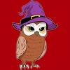 Junior's Design By Humans Owl Witch Halloween T Shirt By thebeardstudio T-Shirt - 2 of 3