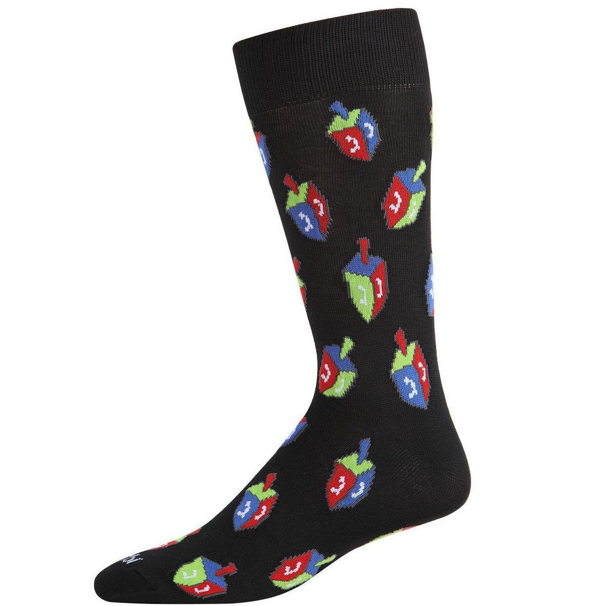 Memoi Men's Colorful Hanukkah Dreidel Novelty Crew Socks