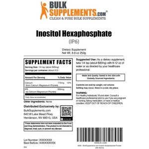 BulkSupplements Inositol Hexaphosphate (IP6) Powder - 1 of 4