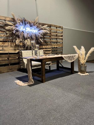 Merrick Lane Rectangular Antique Solid Pine Folding Farm Table : Target