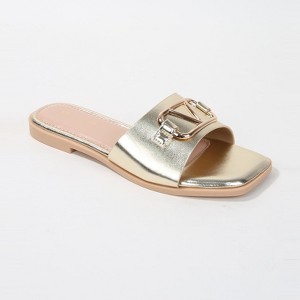 Berness Women's Kimber Statement Buckle Accent Slide Sandals - 1 of 4