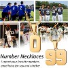 Number Necklaces Personalized Necklaces 18K Gold Plated Initial Number Pendant Stainless Steel Chain Sports Necklaces for Men Women - 4 of 4