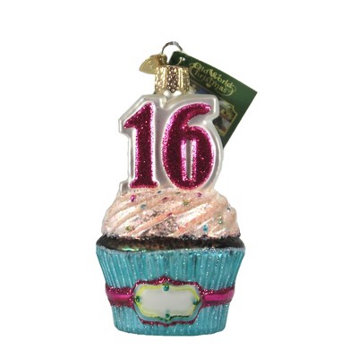 Old World Christmas 4.0" Sweet 16 Cupcake Birthday  -  Tree Ornaments