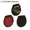 Unique Bargains Pocket Washer Bag with Clip Golf Ball Cleaners 4.13 x 3.94 Inch Red Black Camouflage 3 Pcs - 3 of 4