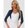 INSPIRE CHIC Women's Semi Sheer Open Front Elegant 3/4 Sleeves Mesh Bolero Shrug - 2 of 4