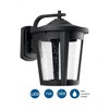 Progress Lighting East Haven 1-Light LED Outdoor Wall Lantern in Black with Seeded Glass Shade - 2 of 4