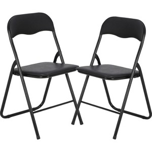 Acekool Folding Chairs with Cushioned Seat & Non-Slip Feet for Indoor/Outdoor Events - 1 of 4