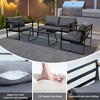 Decksplore 4-Piece All-Weather Galvanized Steel Frame Couch for Patio Garden Outdoor Metal Sectional Sofa - 4 of 4