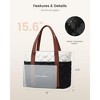 Puffer Tote Bag for Women, Quilted 15. Work Tote with Zipper, Large Travel Essentials Handbag - 2 of 4