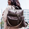 INFURNIC Backpacks Women Convertible Leather Backpack Handbag Waterproof Large Capacity Multi-functional Travel Bag, Brown, 12.87"*7.02"*2.34" - 2 of 4