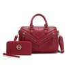 MKF Collection Lara Women’s Satchel Bag – Stylish and Spacious Handbag with Matching Wallet – by Mia K - 2 of 4