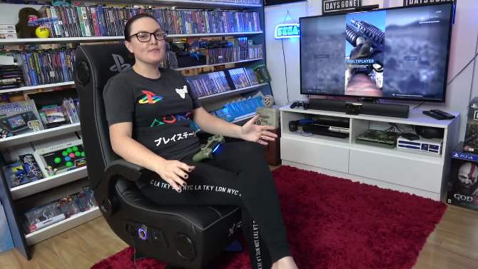 Thrasher RGB PC Gaming Chair Black with LED Lights - X Rocker, 2 of 7, play video