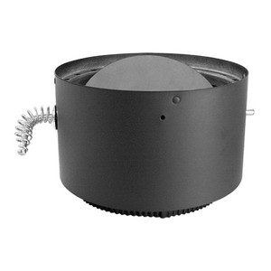 DuraVent DVL 6DVL-ADWD 6'' Stainless Steel Double Wall Air Insulated Damper Section Wood Burning Stovetop Connecting Adapter, Black - 1 of 3