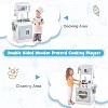 Safstar 2 in 1 Kids Play Kitchen and Restaurant, Double Sided Toddler Wooden Pretend Cooking Set with Stove Sink Microwave Storage Cabinet - 2 of 4
