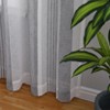 Sheer Curtains for Living Room Bedroom, Bathroom Curtain Window Grommet Voile Drapes, Stripe Farmhouse Curtains Faux Linen 2 Panels - 2 of 4