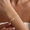 Dainty Gold Bracelet for Women 18K Gold Plated Tennis Evil Eye Cross Bracelet Trendy Classic Festival Jewelry Gifts - 2 of 4