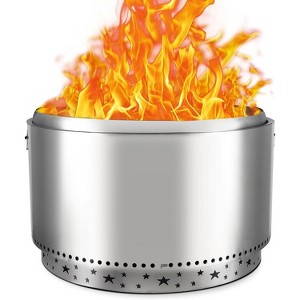 32" Smokeless Fire Pit, Portable 304 Stainless Steel Wood Burning Fireplaces, Outdoor Bonfire Pit for Camping, Bonfires - 1 of 4