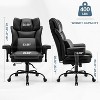 TiramisuBest 400lbs Ergonomic Office Chair with Adjustable Armrest, Lumbar Massage, Faux Leather (Black) - 3 of 4