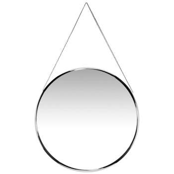 17.5" Franc Round Hanging Wall Mirror with Metal Chain - Infinity Instruments