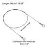 Unique Bargains Stainless Steel Lanyard Cable Eyelets Ended Security Wire Rope Silver 10 Pcs - 2 of 4