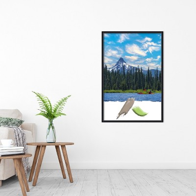 Lucie Black Wood 42" x 30" Wall Picture Frame